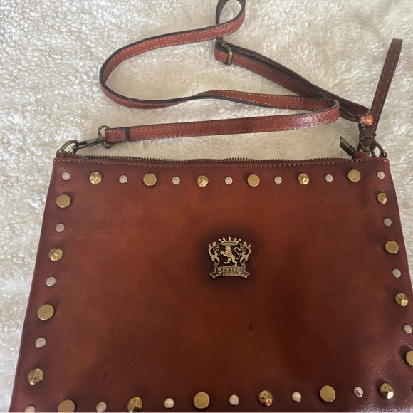 Pratesi Firenze Handbags - Pratesi Firenze Clutch Crossbody Italian Leather Zipper Wristlet Brown
